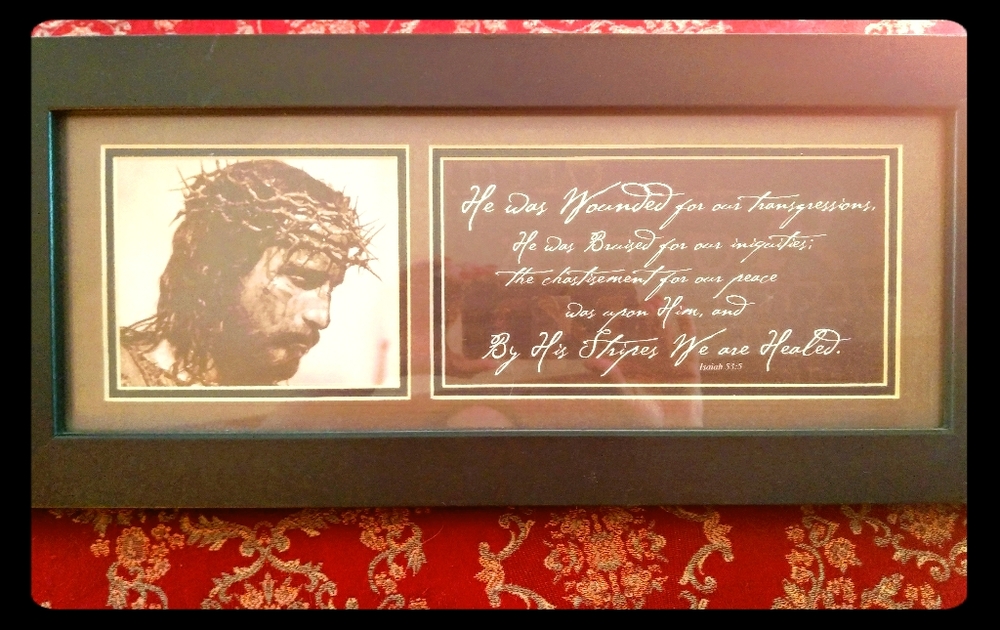 Framed Isaiah 53:5 Crown of Thorns Wall Art